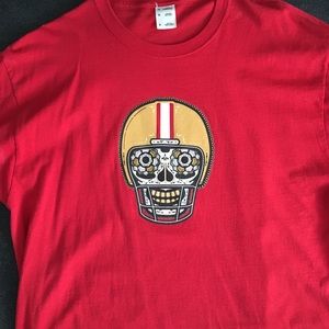 49ers themed Day of the Dead t-shirt